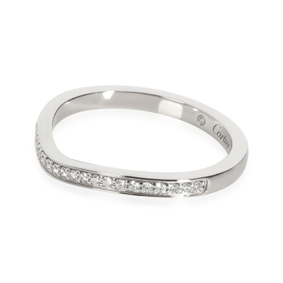 Cartier Ballerine Diamond Wedding Band in  Platinum 0.14 CTW