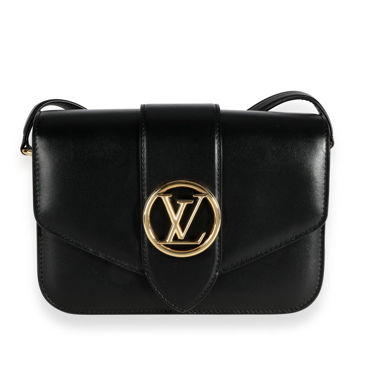 Louis Vuitton Black Calfskin LV Pont 9