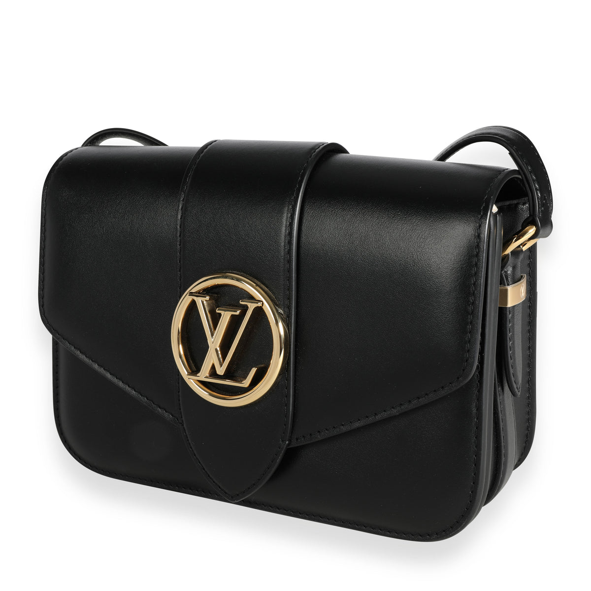 Louis Vuitton Black Calfskin LV Pont 9