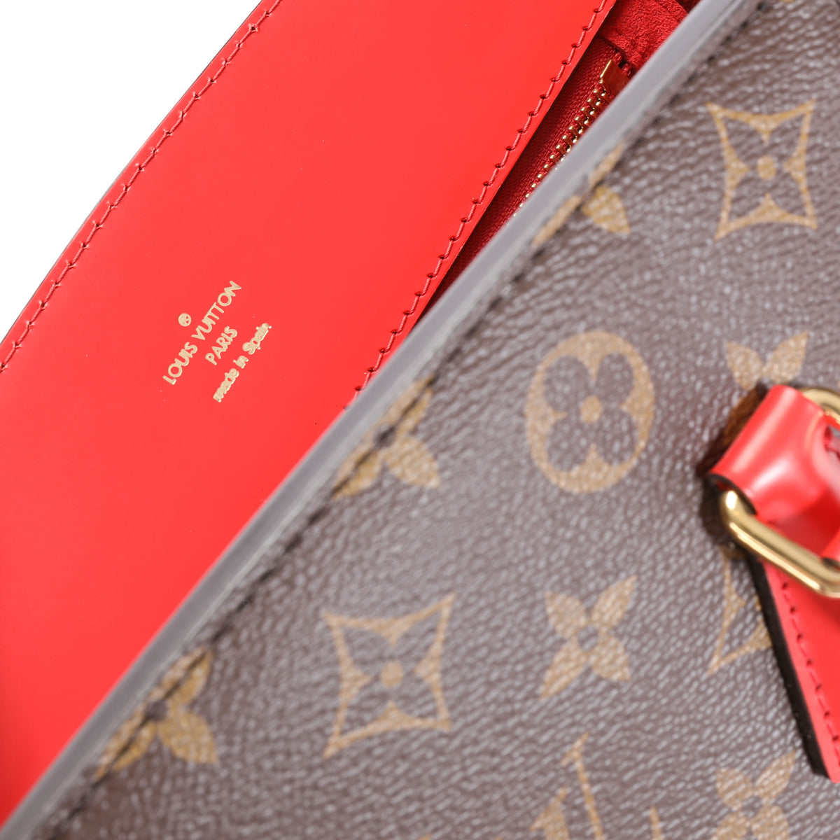 LOUIS VUITTON Phenix Monogram Canvas Shoulder Handbag Coquelicot