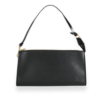 Louis Vuitton Black Epi Leather Pochette Accessoires 24