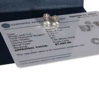 Four Prong Diamond Stud Earring in 14K White Gold F-G SI1 1.25 CTW