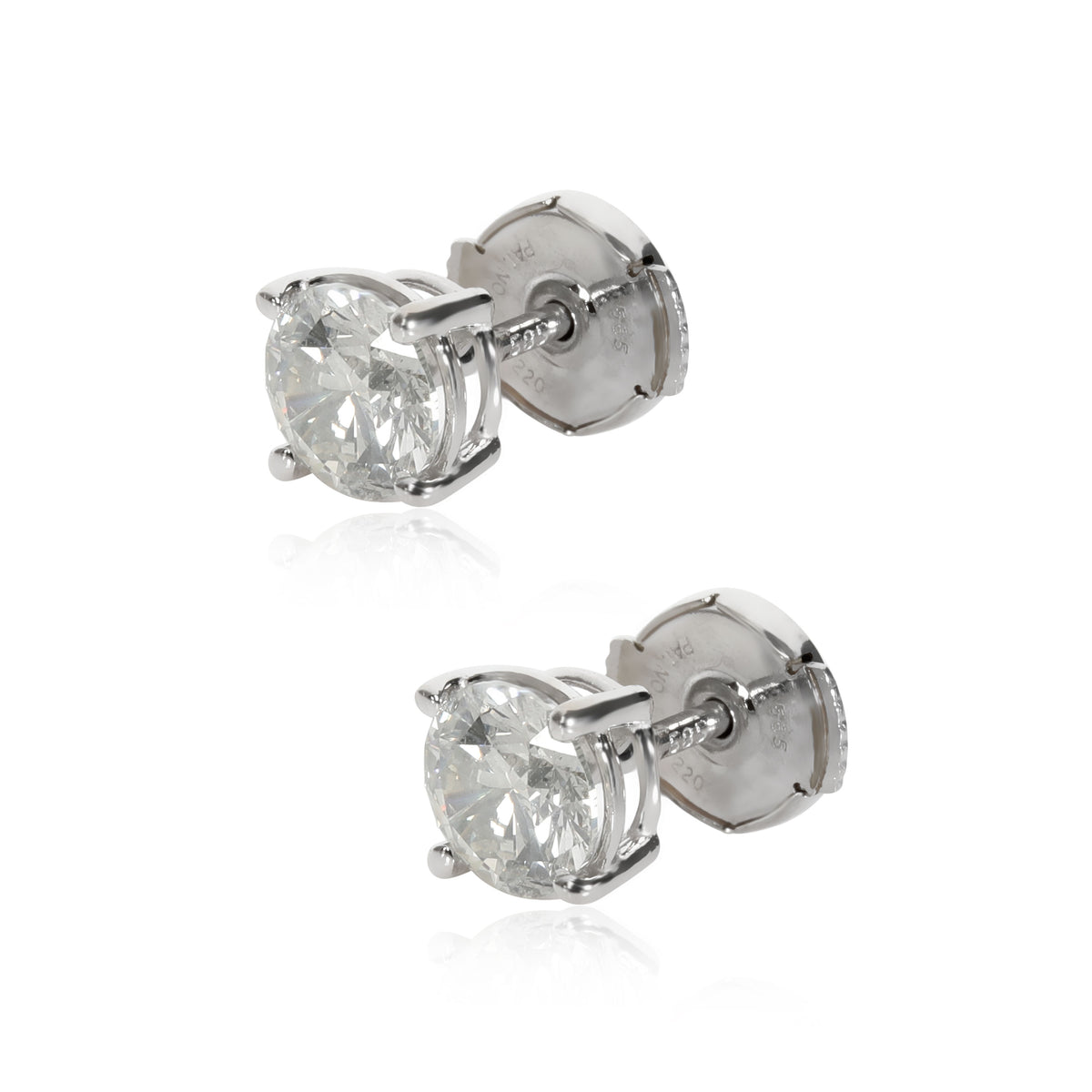 Four Prong Diamond Stud Earring in 14K White Gold F-G SI1 1.25 CTW