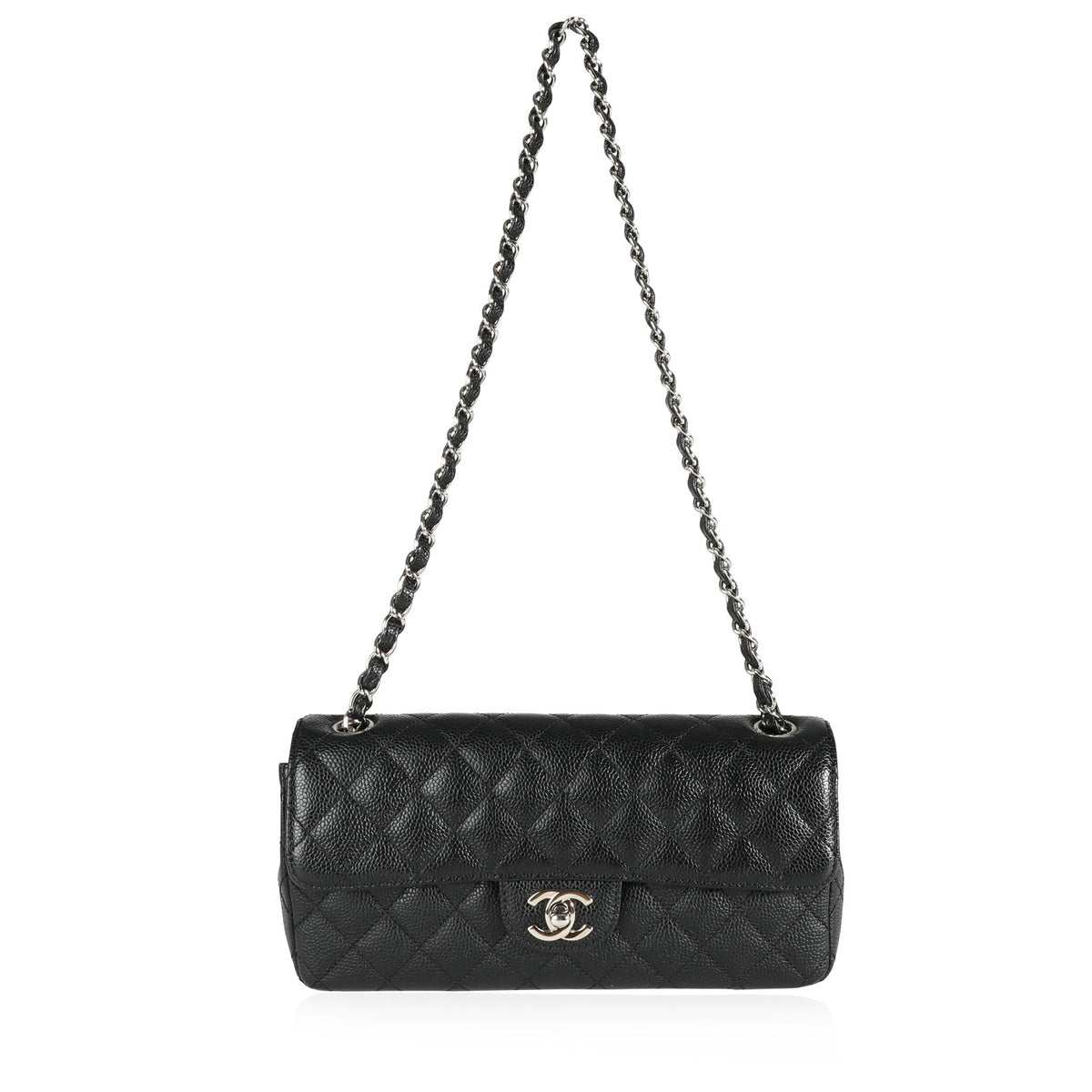Chanel Black Quilted Caviar East West Flap Bag – myGemma