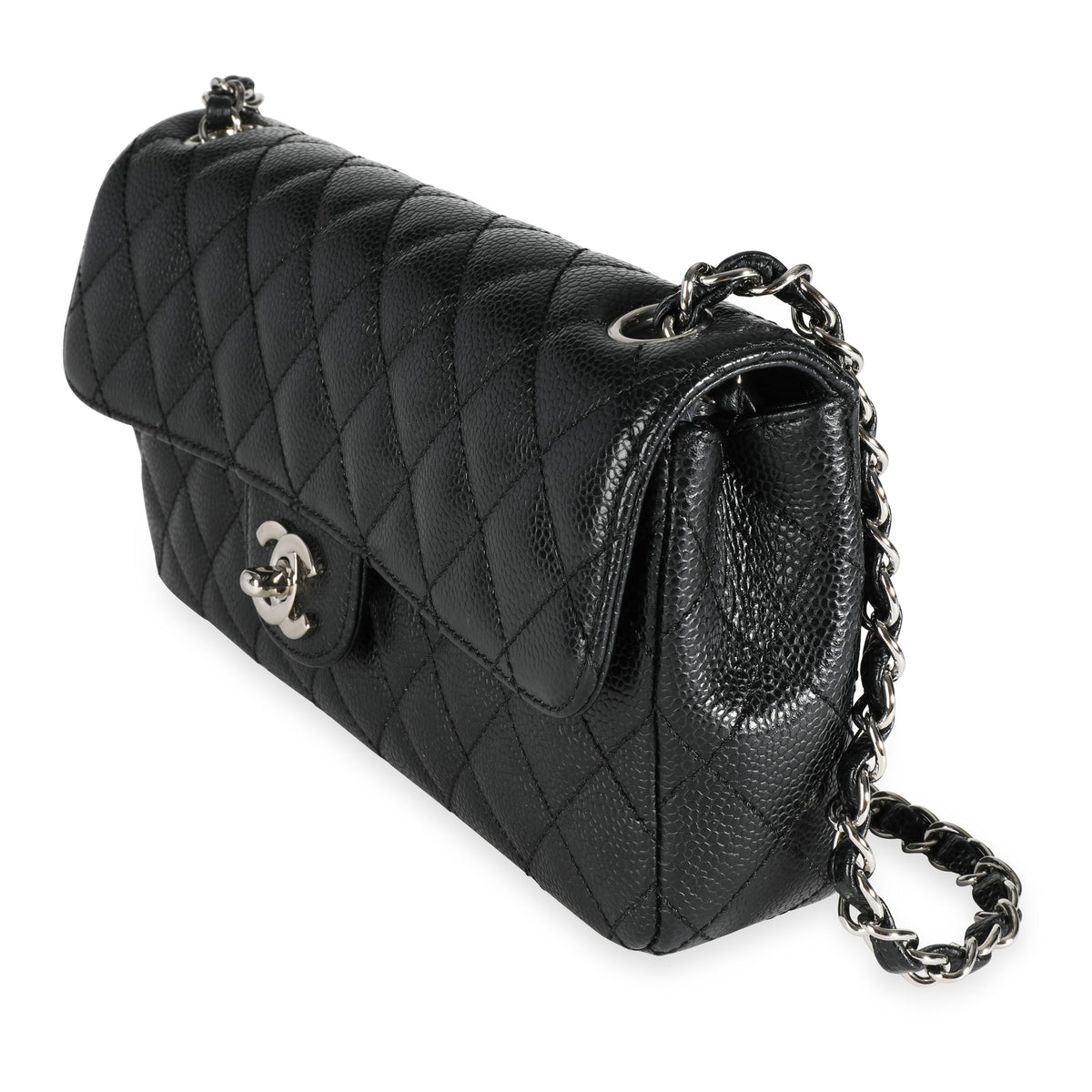 Chanel Black Quilted Caviar East West Flap Bag – myGemma