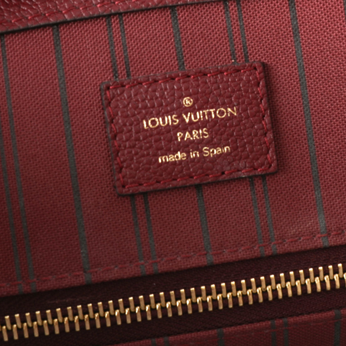 LOUIS VUITTON Pont Neuf Monogram Empreinte Leather Shoulder Bag Red