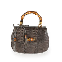 Gucci Gray Bamboo Night Python Mini Bag