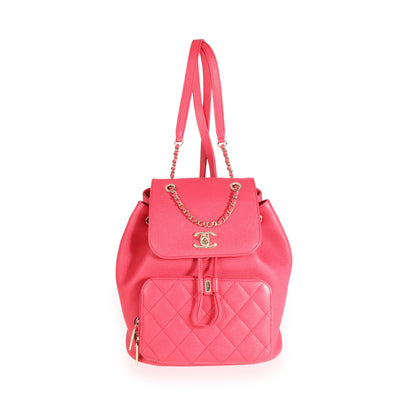 Chanel Berry Caviar Quilted Business Affinity Backpack