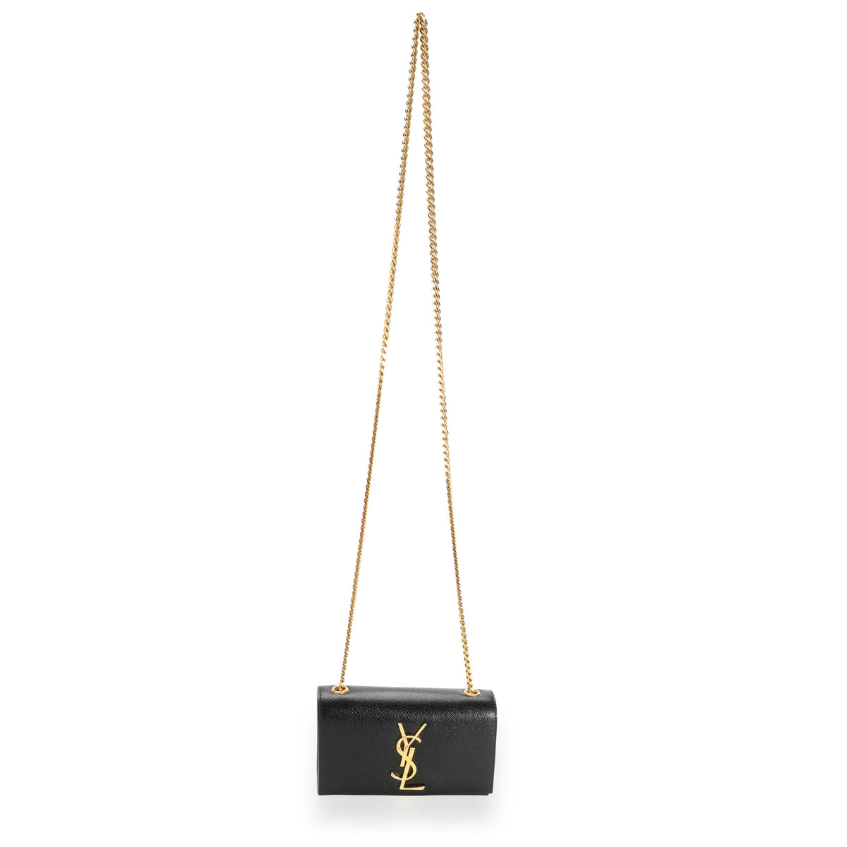 Saint Laurent Black Grain De Poudre Small Kate Crossbody