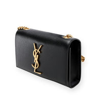 Saint Laurent Black Grain De Poudre Small Kate Crossbody