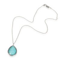 Ippolita Stella Turquoise Diamond Necklace in Sterling Silver 0.19 CTW