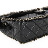 Chanel Black Quilted Lambskin Running Chain Flap Bag