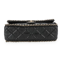 Chanel Black Quilted Lambskin Running Chain Flap Bag