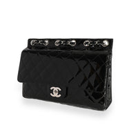 Chanel Black Quilted Patent Leather Supermodel Flap Bag