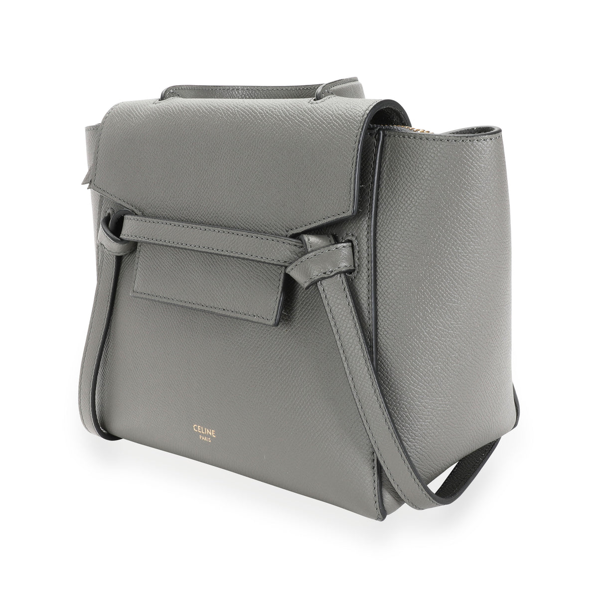 Celine Grey Grained Leather Nano Belt Bag by WP Diamonds – myGemma
