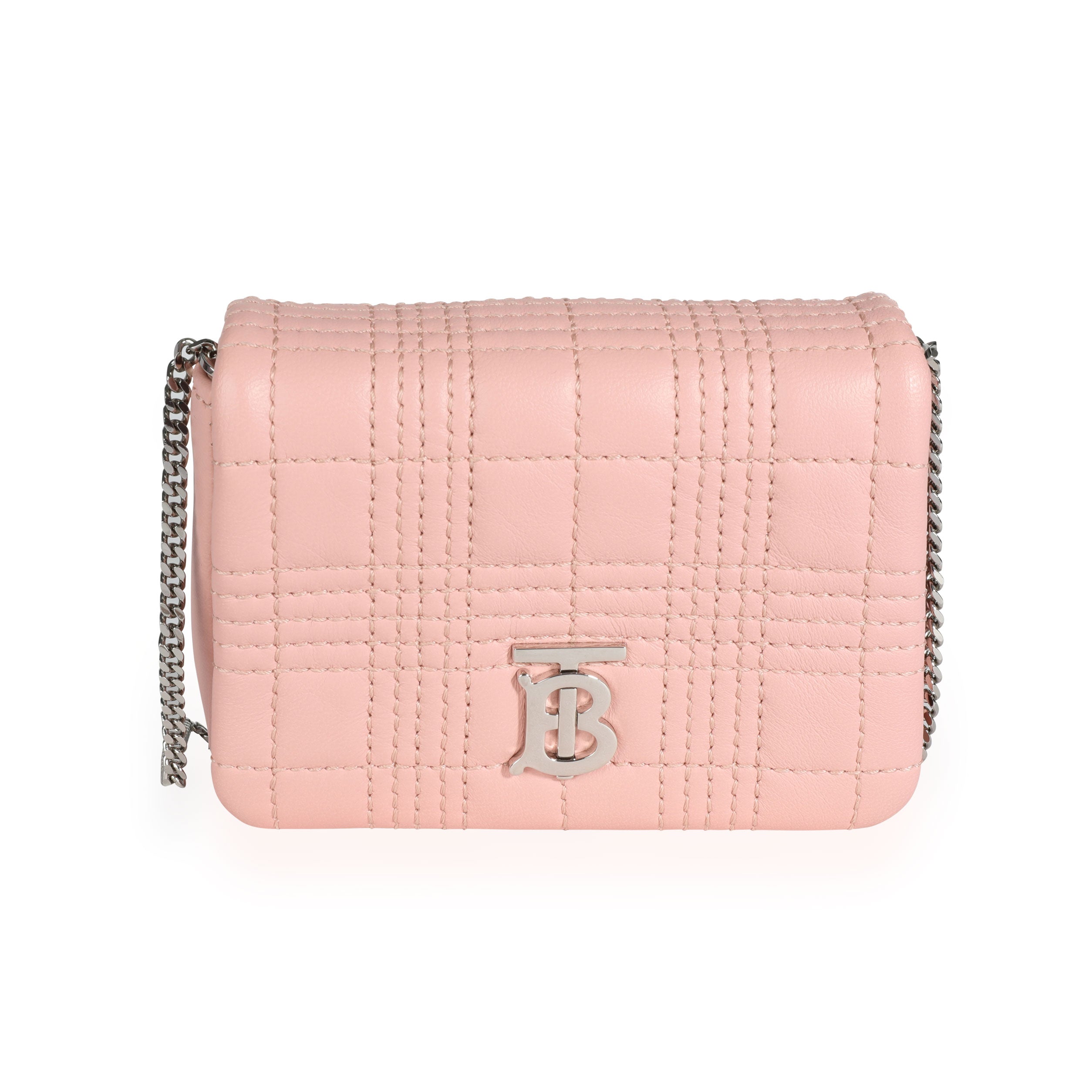 Burberry Pink Quilted Lola Barrel Bag Burberry