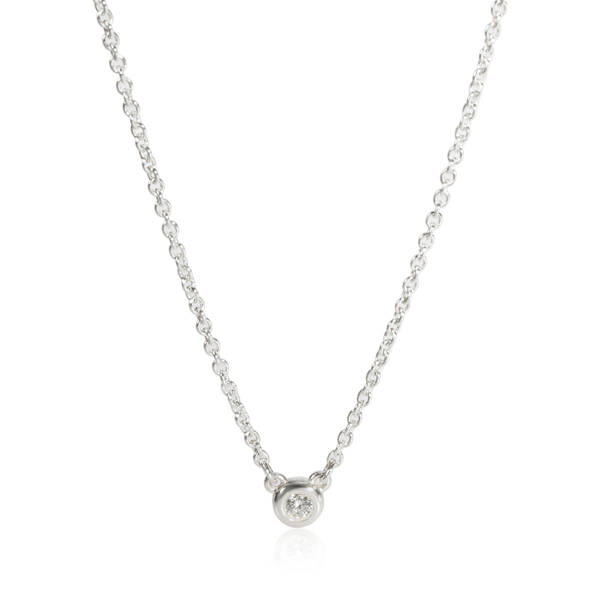 Tiffany & Co. Diamonds by the Yard Diamond Necklace in  Sterling Silver 0.05 ct