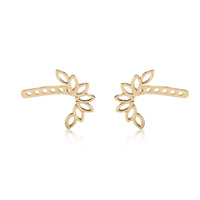 Adjustable Leaf Earring Enhancers 18K Yellow Gold   in 18K Yellow Gold