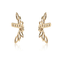 Adjustable Leaf Earring Enhancers 18K Yellow Gold   in 18K Yellow Gold