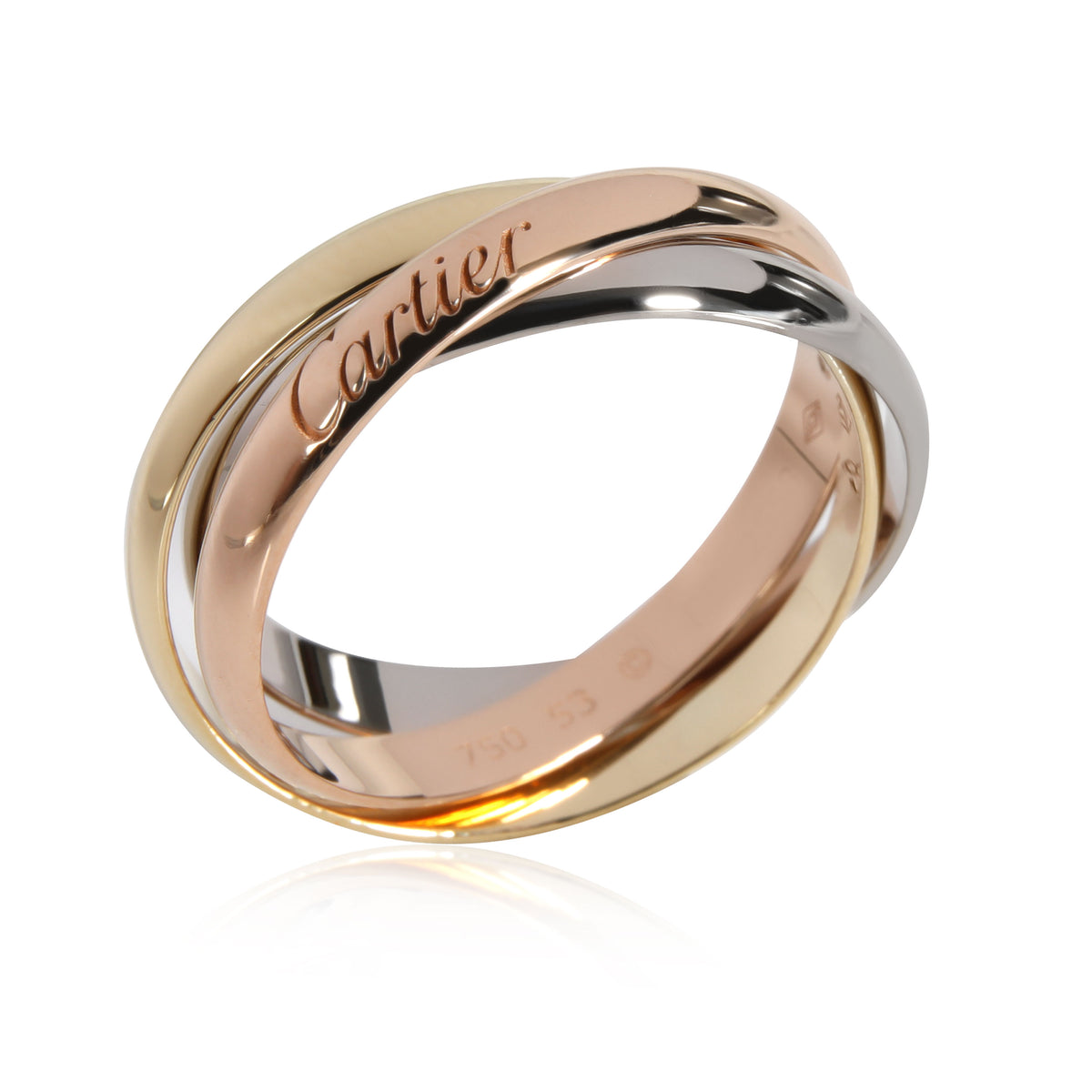 Cartier Trinity Ring in 18K 3 Tone Gold
