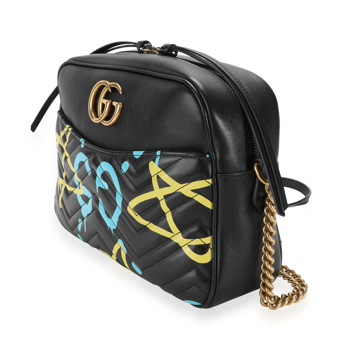 Gucci Ghost GG Marmont Medium Matelassé Leather Shoulder Bag