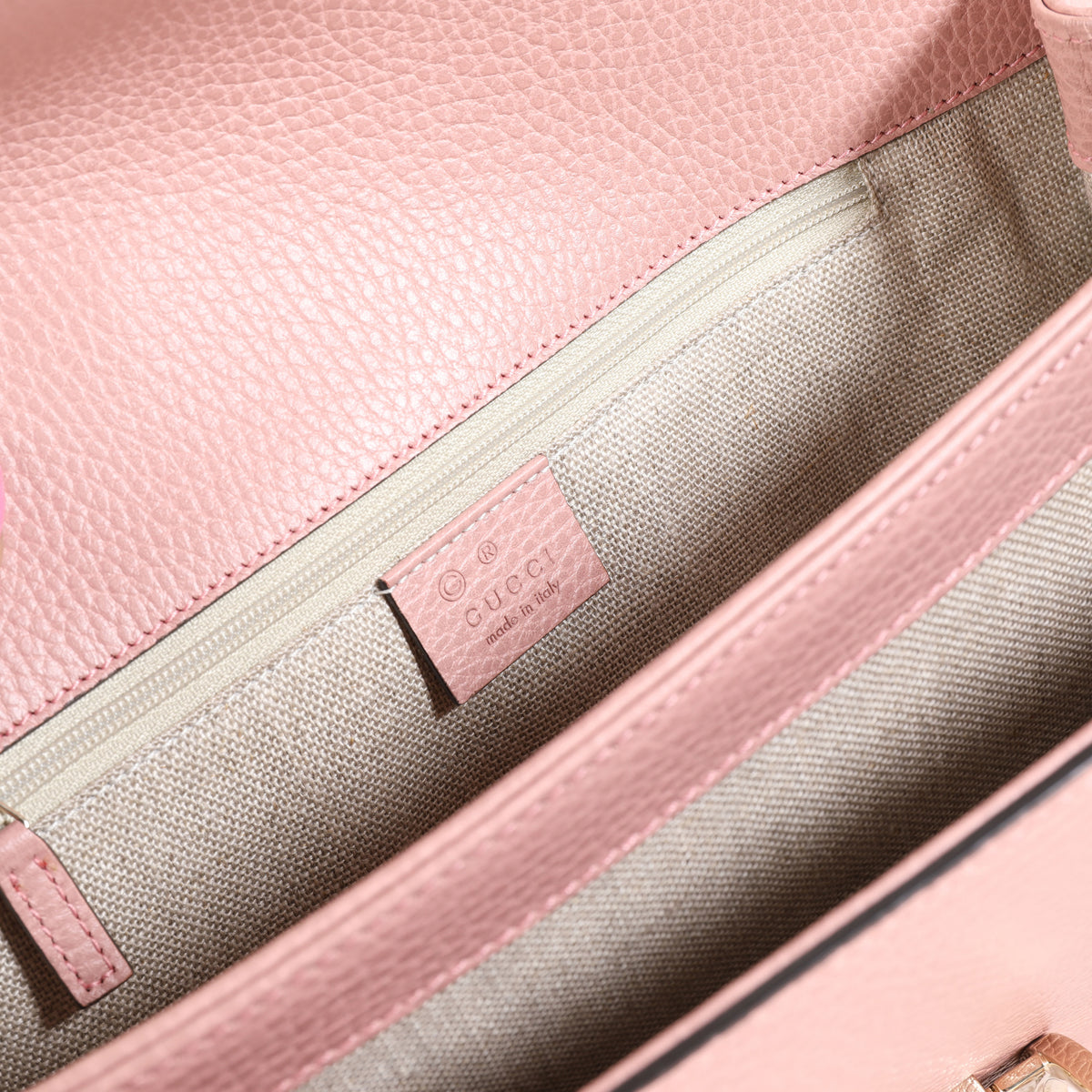 GUCCI Dollar Calfskin Small Interlocking G Shoulder Bag Soft Pink |  FASHIONPHILE