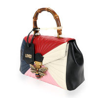 Gucci Multicolor Matelassé Leather Medium Queen Margaret Bamboo Top Handle Bag