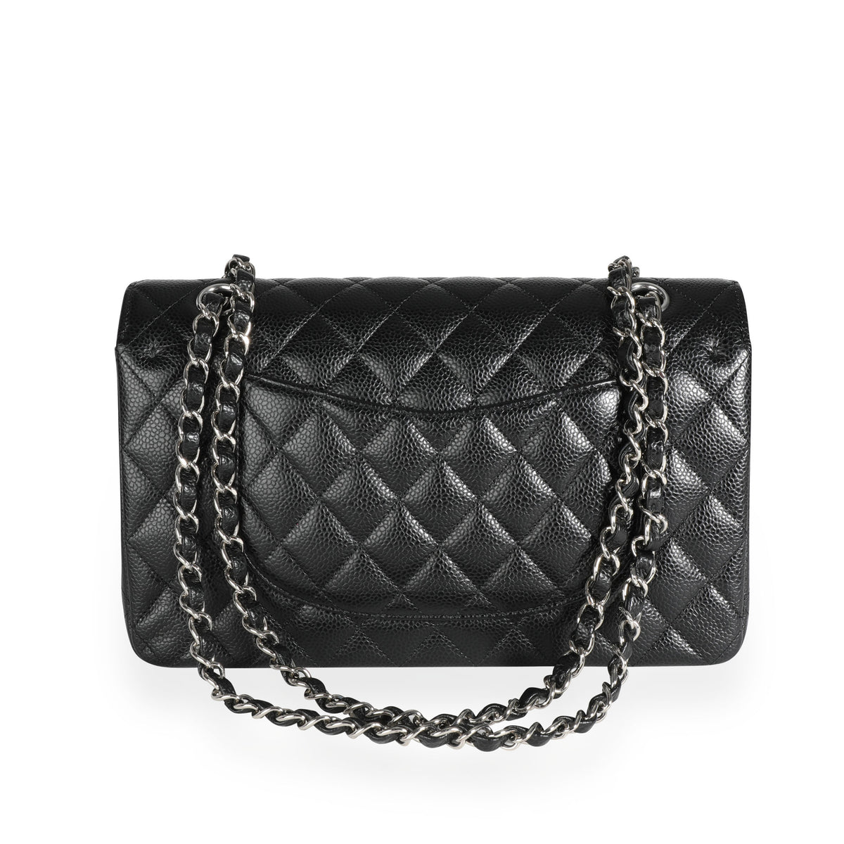 Chanel Black Caviar Quilted Medium Classic Double Flap Bag