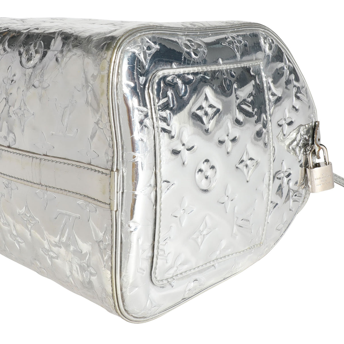 Louis Vuitton Limited Edition Silver Monogram Miroir Speedy 35 Bag