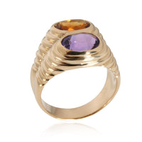 Bulgari Doppio Amethys &  Citrine Ring in 18K Yellow Gold