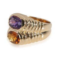 Bulgari Doppio Amethys &  Citrine Ring in 18K Yellow Gold