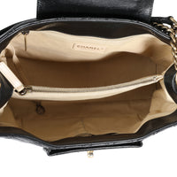 Chanel Black Quilted Boy Front Pocket Shopping Bag