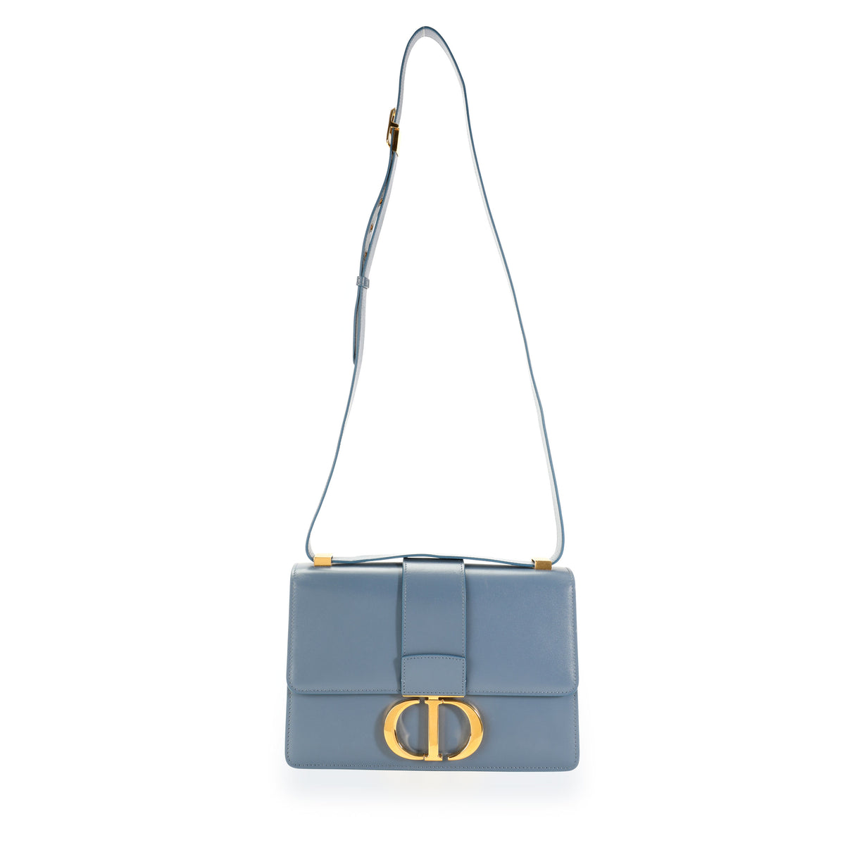 Dior 30 Montaigne Bag Navy Blue, White and Red Box Calfskin