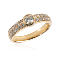 Bezel Set Diamond Ring in 14K Yellow Gold 0.66 CTW