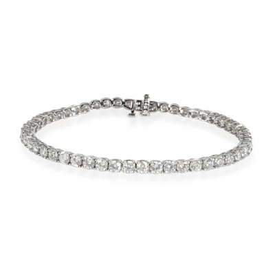 Four Prong Diamond Bracelet in 14K White Gold 6.00 CTW