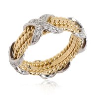 Tiffany & Co. Schlumberger Diamond Band in 18K Yellow Gold/Platinum 0.28 CTW