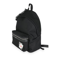 Saint Laurent Black Canvas SL Playing Cards City Backpack