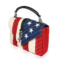 Saint Laurent American Flag Matelassé Canvas Medium Collège Bag