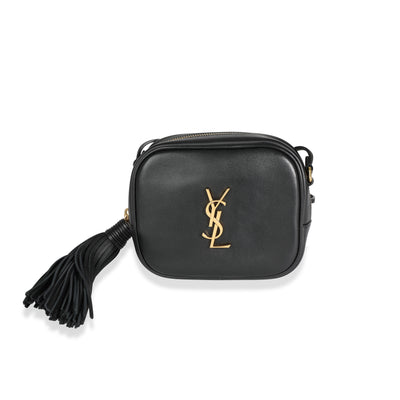 Saint Laurent Coal Nappa Leather Monogram Blogger Bag