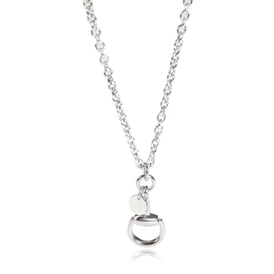 Gucci Horsebit Necklace in 18K White Gold