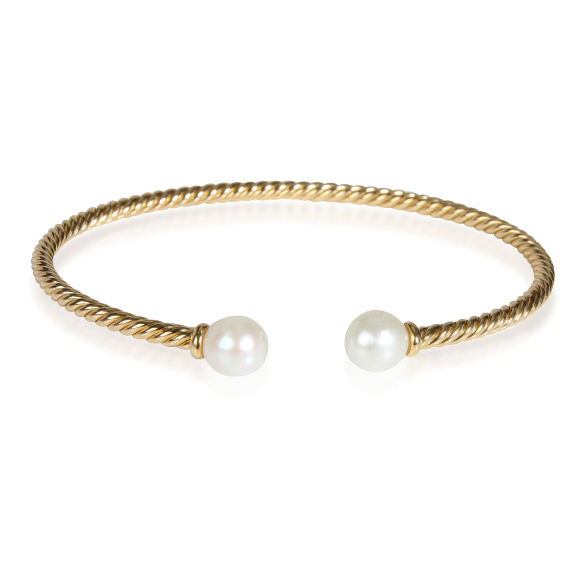 David Yurman Solari Pearl Bangle in 18K Yellow Gold