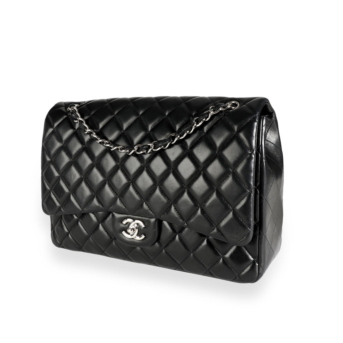 Chanel Black Quilted Maxi Classic Single Flap Bag, myGemma