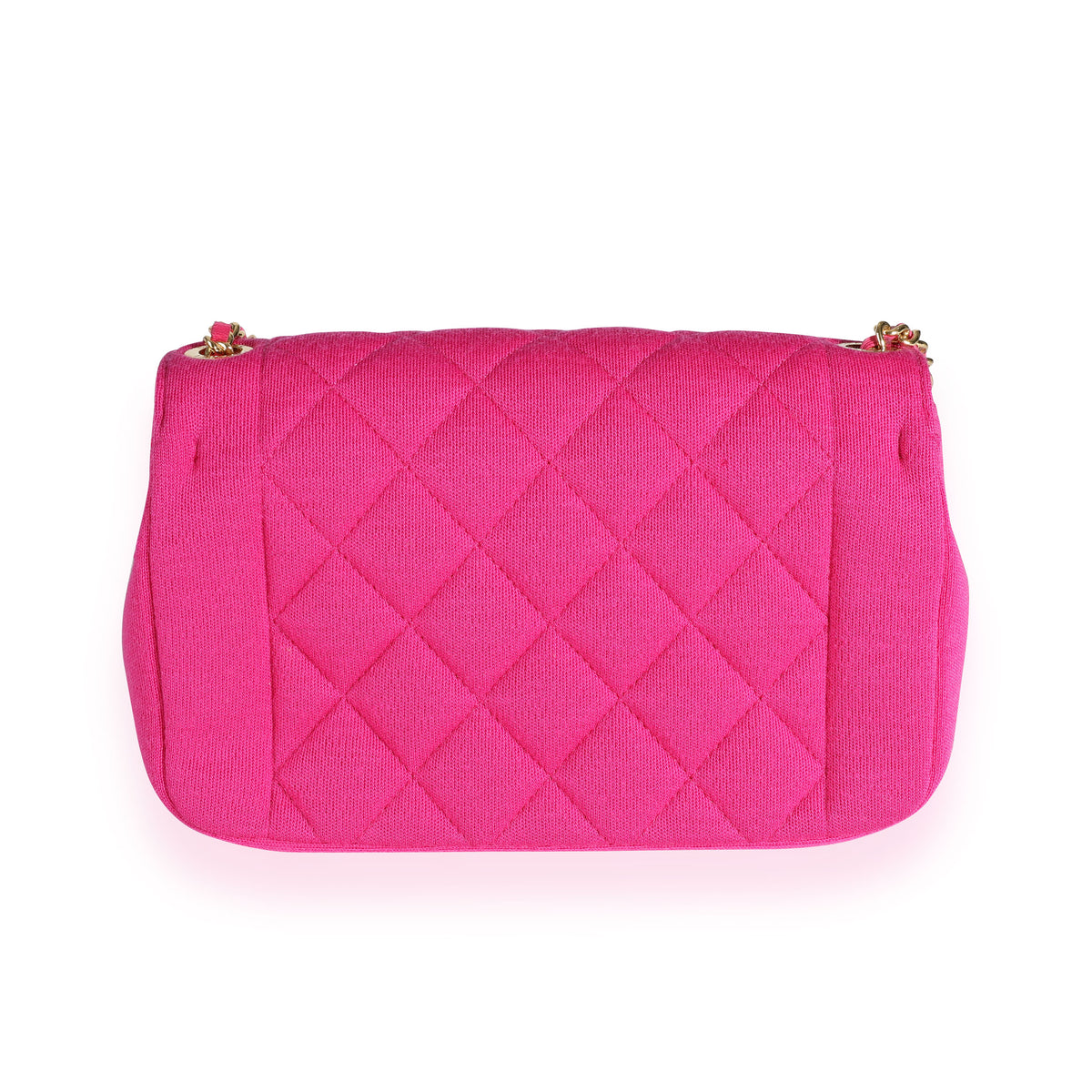 Chanel Fuchsia Jersey Quilted Chic With Me Mini Flap Bag