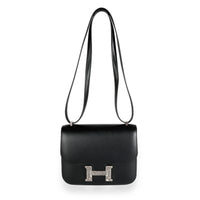 Hermès Black Monsieur & Salvator Lizard Constance 18 PHW