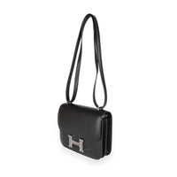 Hermès Black Monsieur & Salvator Lizard Constance 18 PHW