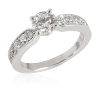 Chaumet Plume Diamond Engagement Ring in  Platinum G VVS2 1.2 CTW