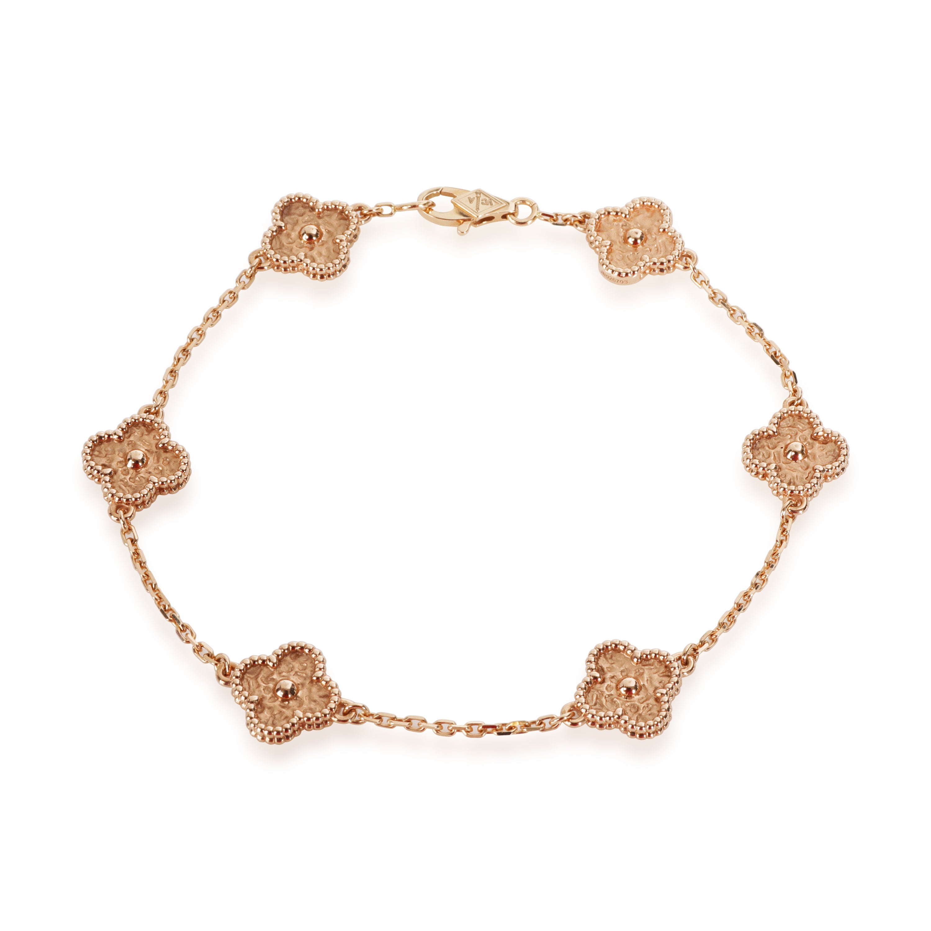 Van Cleef & Arpels Women's Pink Gold Sweet Alhambra Bracelet in
