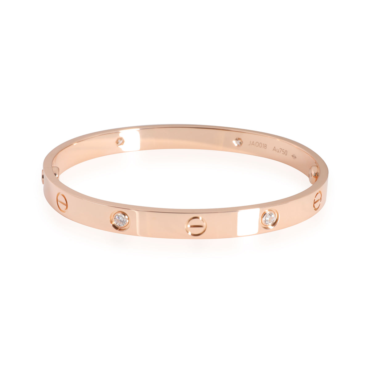 Cartier Love Diamond Bangle in 18K Rose Gold 0.4 CTW