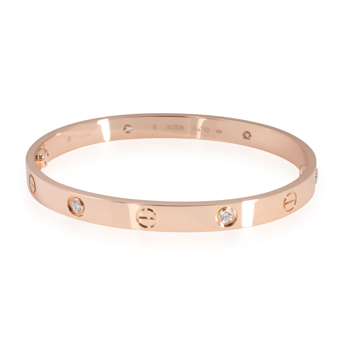 Cartier Love Diamond Bangle in 18K Rose Gold 0.4 CTW