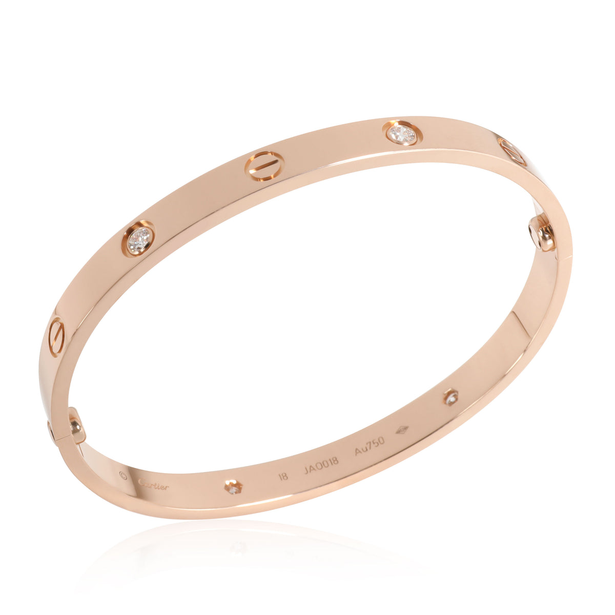 Cartier Love Diamond Bangle in 18K Rose Gold 0.4 CTW